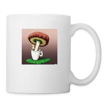 Mushroom sipping Coffee - Mug - white - Right