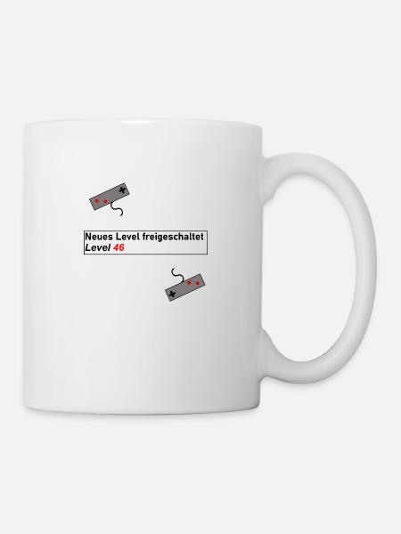 Geschenk Geschenkidee Geburtstag Gaming Level Up - Tasse - Weiß