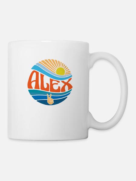 Alex Shirt Vintage Sunset Alex Groovy Tie Dye - Tasse - Weiß