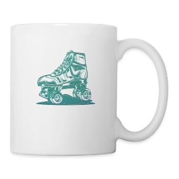 rollerblades rollerblade skates rollerskates retro - Mug - white - Right