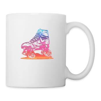 rollerblades rollerblade skates rollerskates retro - Mug - white - Right