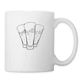 Beer Drawing Party Celebrate Black - Mug - white - Right