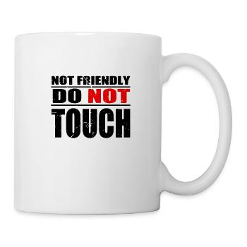 Not Friendly Do Not Touch Funny Vintage - Mug - white - Right