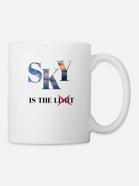 LE CIEL N’EST PAS LA LIMITE - Mug blanc - blanc