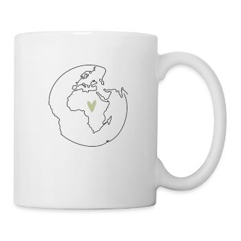 Weltkugel Afrika - Tasse - Weiß - Rechts