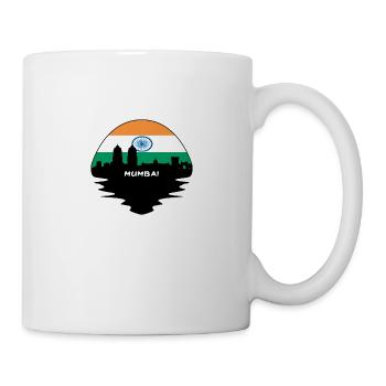 Mumbai India Flag Skyline Silhouette Travel - Mug - white - Right
