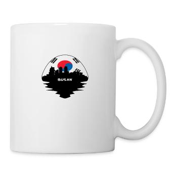 Busan Corée du Sud Flag Skyline Silhouette Voyage - Mug blanc - blanc - Droite