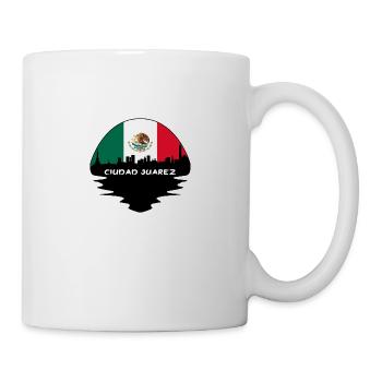 Ciudad Juarez Mexique Flag Skyline Silhouette Trave - Mug blanc - blanc - Droite