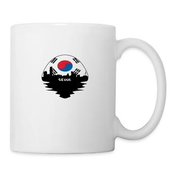 Seoul South Korea Flag Skyline Silhouette Travel - Mug - white - Right