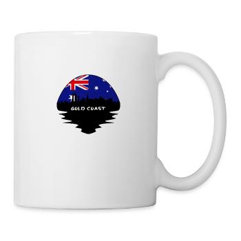 Gold Coast Australia Flag Skyline Silhouette Trave - Mug - white - Right