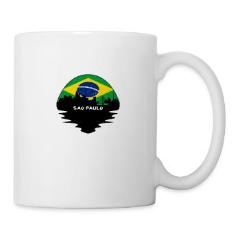 São Paulo Brasilien Flagge Skyline Silhouette Travel - Tasse - Weiß - Rechts