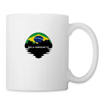 Belo Horizonte Brazil Flag Skyline Silhouette Trav - Mug - white - Right