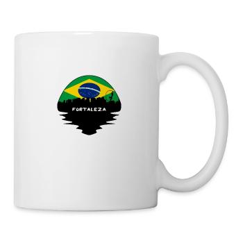 Fortaleza Brésil Flag Skyline Silhouette Voyage - Mug blanc - blanc - Droite