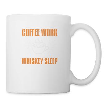 COFFEE WORK WHISKEY SLEEP - Mug - white - Right