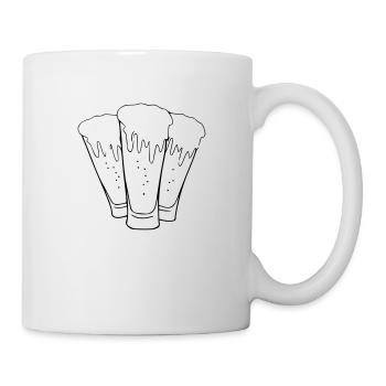 Fête de dessin de bière Célébrez le noir - Mug blanc - blanc - Droite