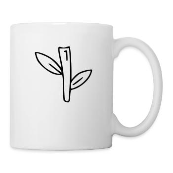 Plant drawing nature sketch black - Mug - white - Right
