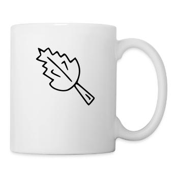 Pflanze Zeichnung Natur Skizze schwarz - Tasse - Weiß - Rechts