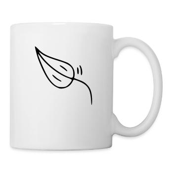 Plant drawing nature sketch black - Mug - white - Right