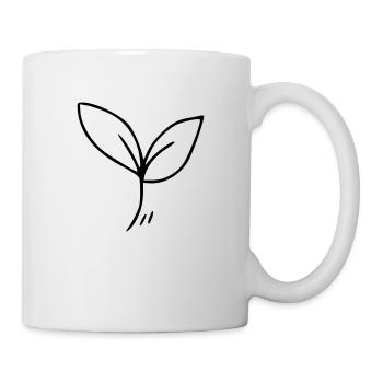 Pflanze Zeichnung Natur Skizze schwarz - Tasse - Weiß - Rechts