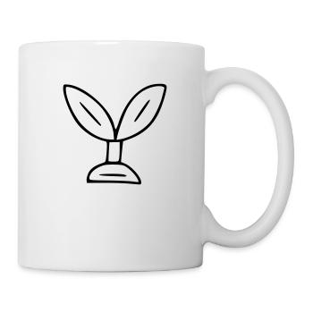 Pflanze Zeichnung Natur Skizze schwarz - Tasse - Weiß - Rechts