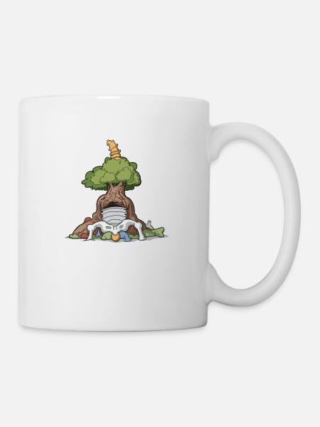 gnarled tree - Tasse - Weiß