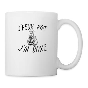 j'peux pas j'ai boxe - Mug blanc - blanc - Droite