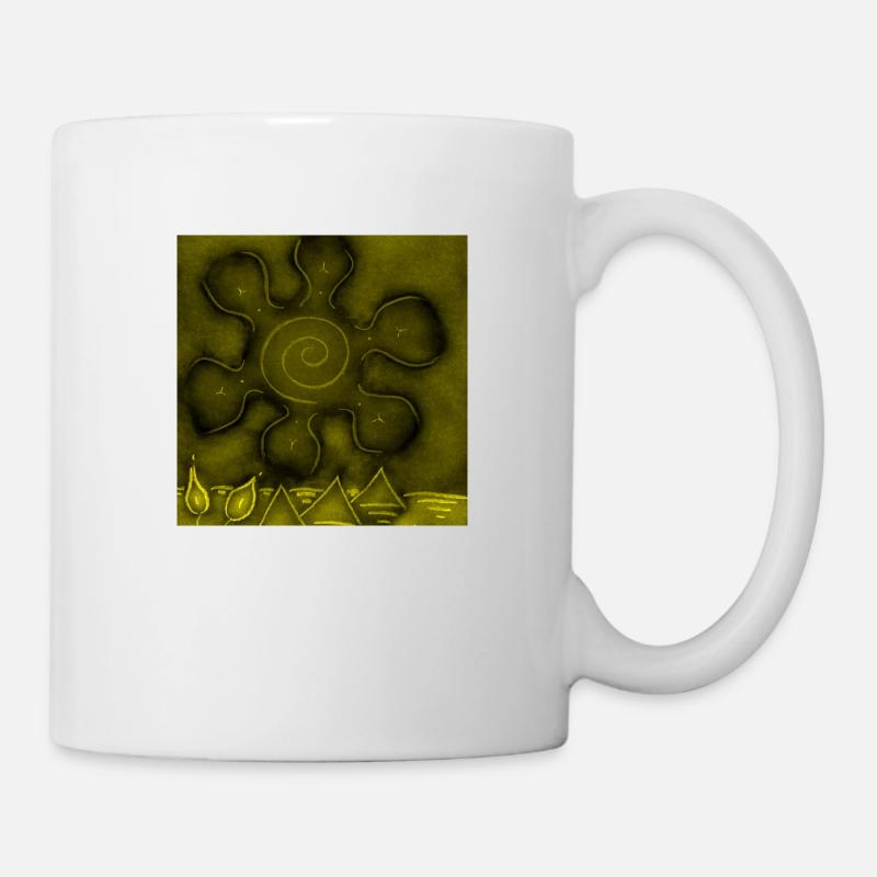 SUN ON YELLOW PYRAMIDS - Mug - white