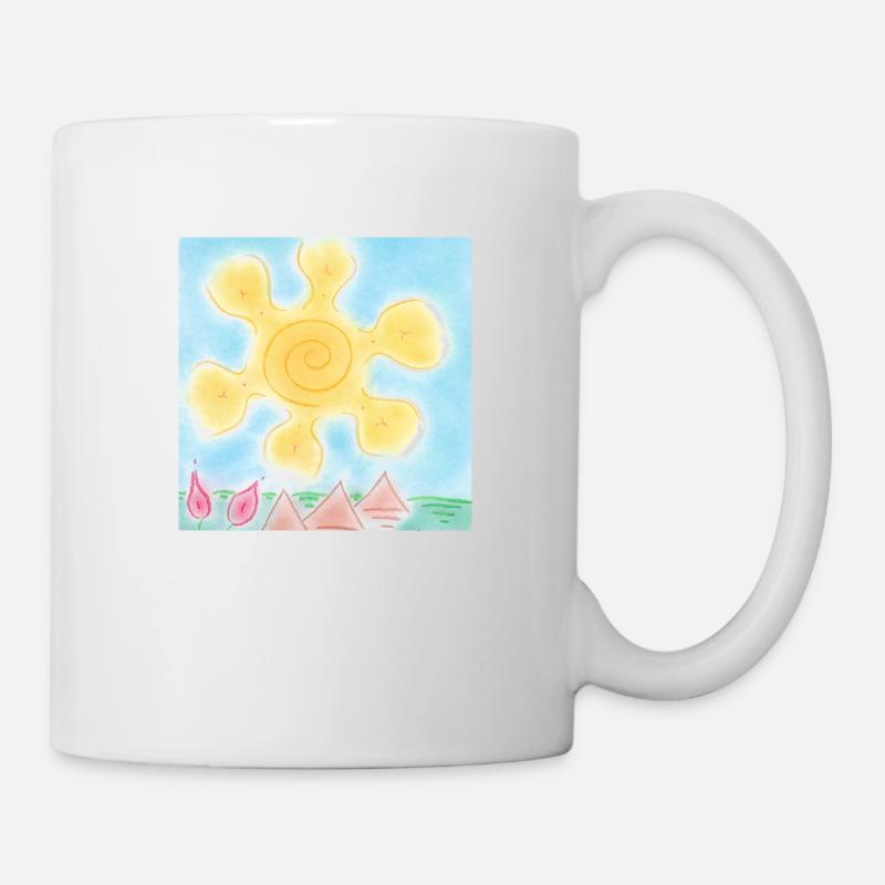 SONNE AUF PYRAMIDEN - Tasse - Weiß