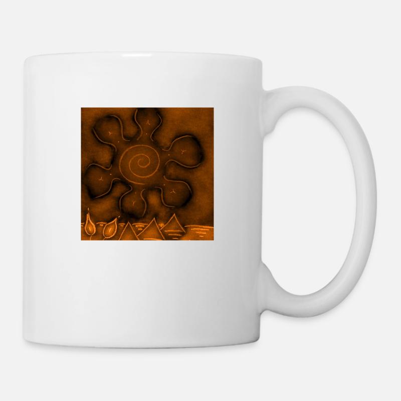 SUN ON ORANGE PYRAMIDS - Mug - white