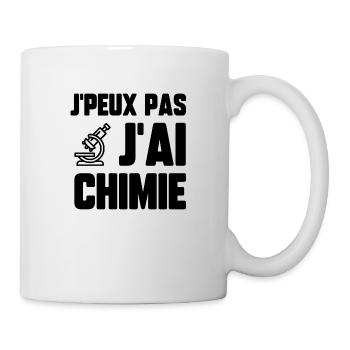 J’peux pas j’ai chimie - Mug blanc - blanc - Droite