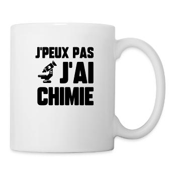 J’peux pas j’ai chimie - Mug blanc - blanc - Droite