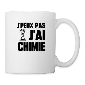 J’peux pas j’ai chimie - Mug blanc - blanc - Droite