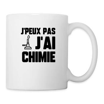 J’peux pas j’ai chimie - Mug blanc - blanc - Droite