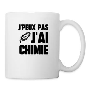 J’peux pas j’ai chimie - Mug blanc - blanc - Droite