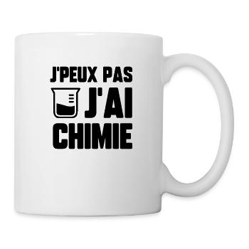 J’peux pas j’ai chimie - Mug blanc - blanc - Droite