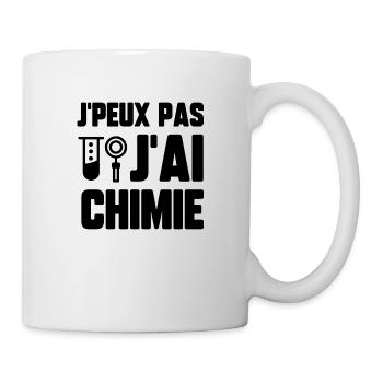 J’peux pas j’ai chimie - Mug blanc - blanc - Droite