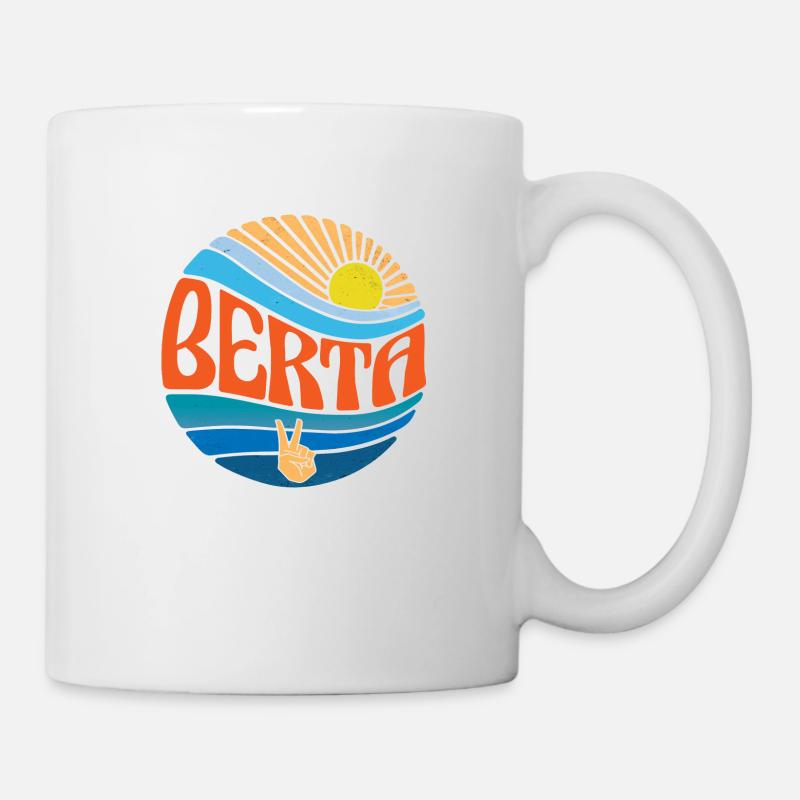 Berta Hemd Vintage Sunset Berta Groovy Tie Dye - Tasse - Weiß