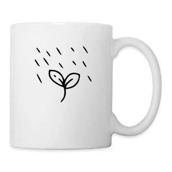 Pflanze Zeichnung Natur Skizze schwarz - Tasse - Weiß - Rechts