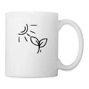 Pflanze Zeichnung Natur Skizze schwarz - Tasse - Weiß - Rechts