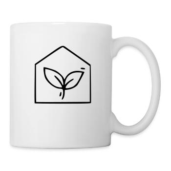 Pflanze Zeichnung Natur Skizze schwarz - Tasse - Weiß - Rechts