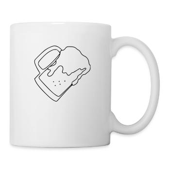 Beer Drawing Party Celebrate Black - Mug - white - Right