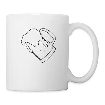 Beer Drawing Party Celebrate Black - Mug - white - Right