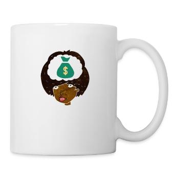 Réfléchissant à l’argent - Mug blanc - blanc - Droite