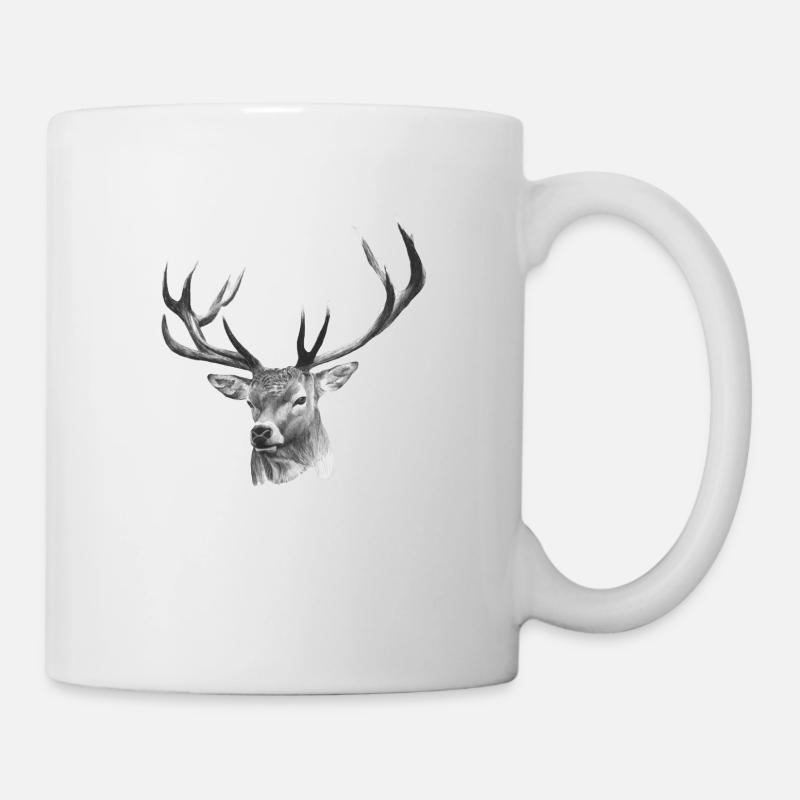 Hirsch - Tasse - Weiß