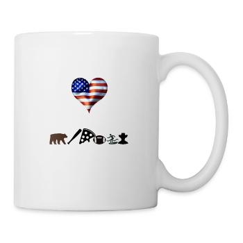 USA Geschenkidee Amerika amerikanisch american - Tasse - Weiß - Rechts