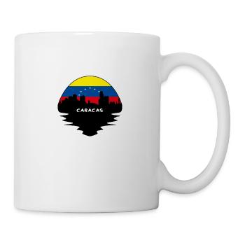 Caracas Venezuela Flag Skyline Silhouette Travel - Mug - white - Right