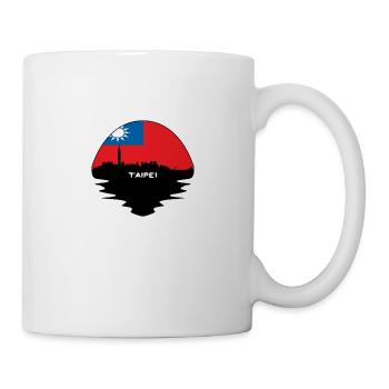 Taipei Taiwan Flag Skyline Silhouette Travel - Mug - white - Right