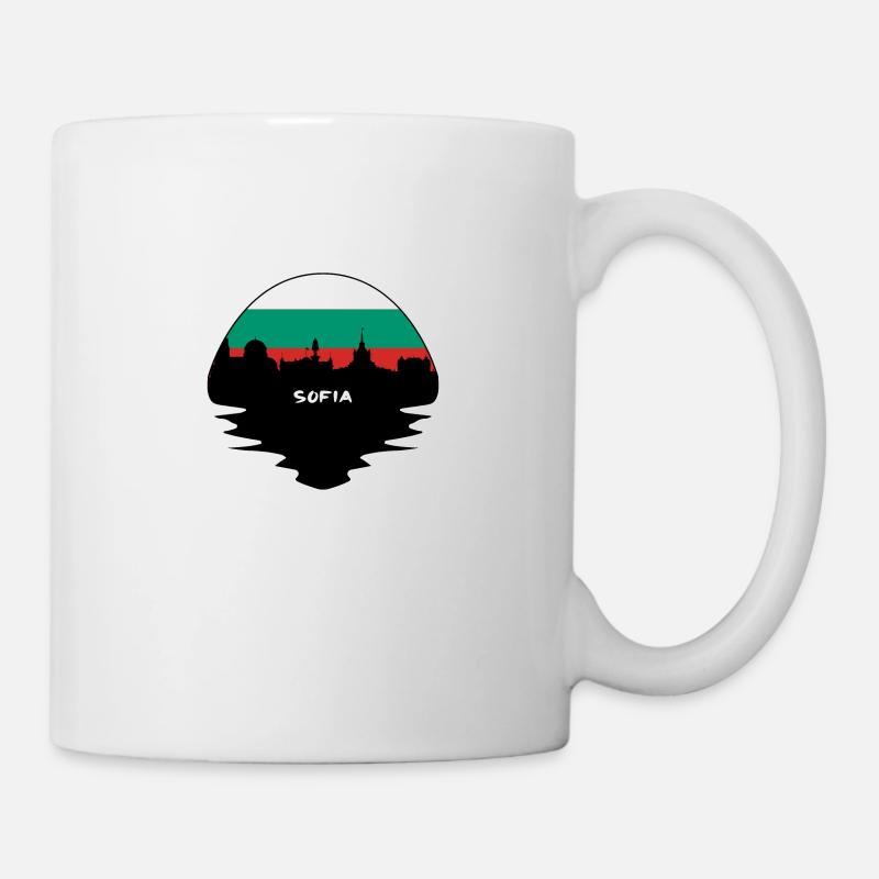 Sofia Bulgarie Flag Skyline Silhouette Voyage - Mug blanc - blanc