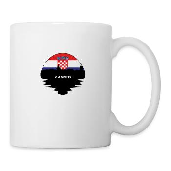 Zagreb Croatie Flag Skyline Silhouette Voyage - Mug blanc - blanc - Droite