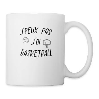 j'peux pas j'ai basketball - Mug blanc - blanc - Droite